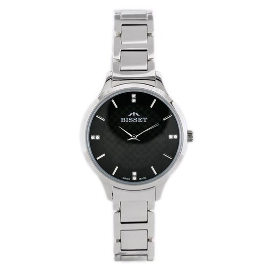 MOTERIŠKAS LAIKRODIS BISSET BSBE45 - silver/black (zb551b)