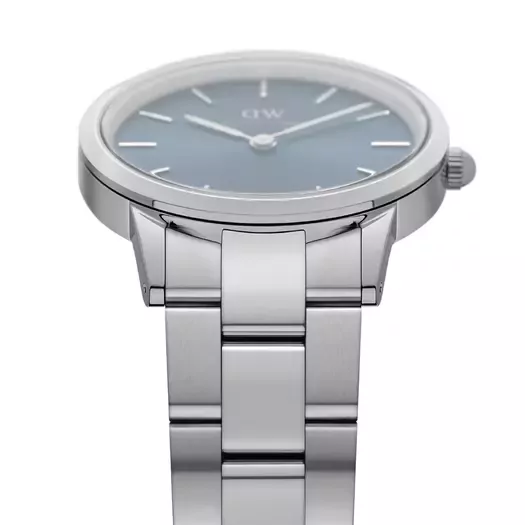 Laikrodis moterims DANIEL WELLINGTON DW00100457 Iconic Link Arctic 28mm Dark Blue (zw502c)