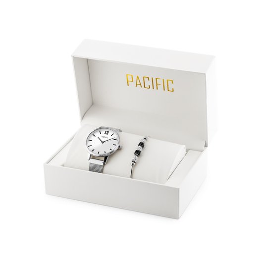 Laikrodis moterims PACIFIC X6023-01 - komplet prezentowy (zy725a)