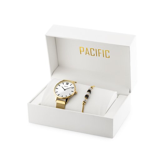 Laikrodis moterims PACIFIC X6023-02 - dovanų kompletas (zy725b)