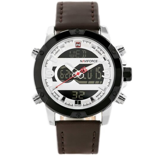 ZEGAREK MĘSKI NAVIFORCE - NF9097 (zn043a) - brown/silver