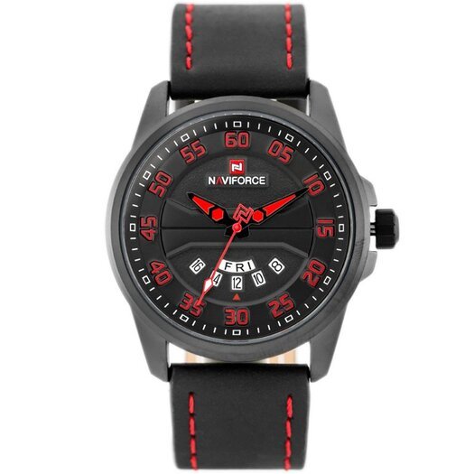 VYRIŠKAS LAIKRODIS NAVIFORCE - NF9124 (zn055e) + dėžutė - black/red