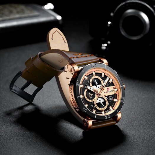 VYRIŠKAS LAIKRODIS NAVIFORCE NF9131 (zn086d) rose gold + dėžutė