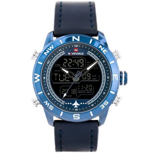 VYRIŠKAS LAIKRODIS NAVIFORCE - NF9144 (zn077e) - blue + dėžutė