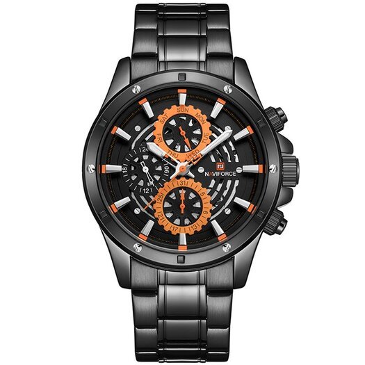 VYRIŠKAS LAIKRODIS NAVIFORCE - NF9149 (zn090a) black / orange + dėžutė