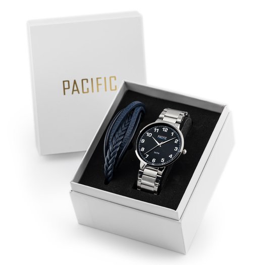 Laikrodis vyrams PACIFIC X0059 - komplet prezentowy (zy098a)
