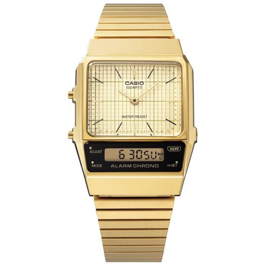 Laikrodis moterims UNISEX CASIO Vintage Dual Time AQ-800EG-9ADF + dėžutė