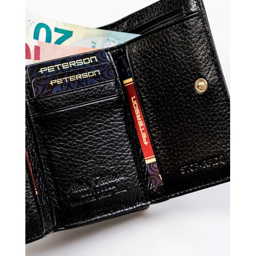 Zgrabny portfel damski z ochroną kart RFID - Peterson