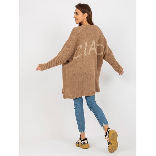 Cardigan-TW-SW-BI-M2201.87-tamsiai smėlio spalvos