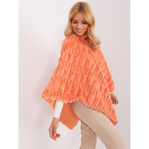 Poncho-AT-PN-2347.16-pomarańczowy