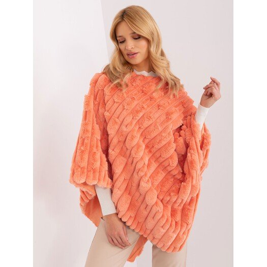 Poncho-AT-PN-2347.16-pomarańczowy