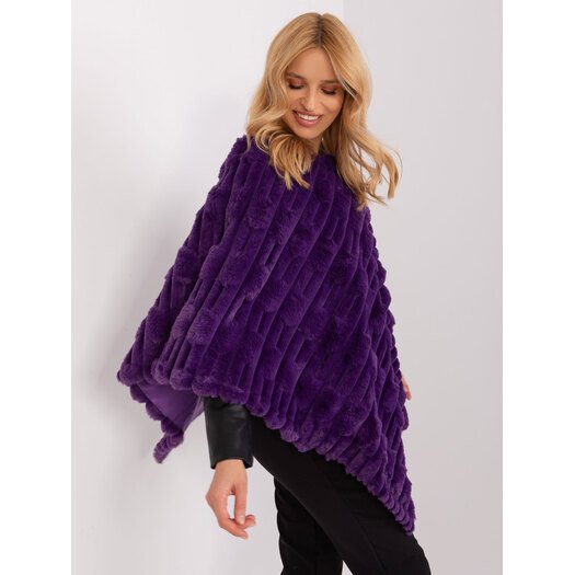 Poncho-AT-PN-2347.68-ciemny fioletowy