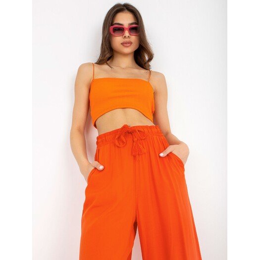 Kelnės - D73760R62237A - oranžinės spalvos