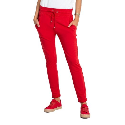 Spodnie dresowe-RV-DR-3698.07X-czerwony