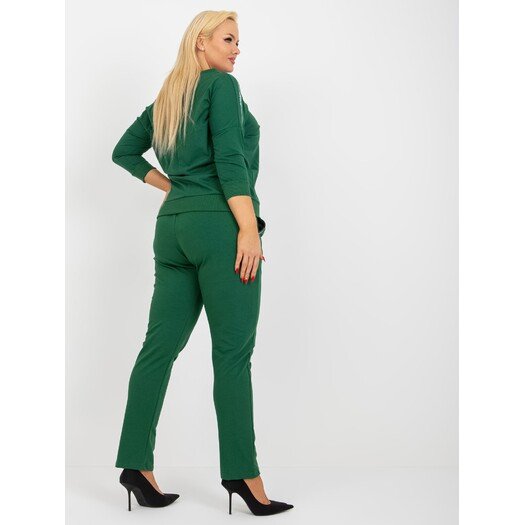 Spodnie dresowe-RV-DR-4765.52-ciemny zielony
