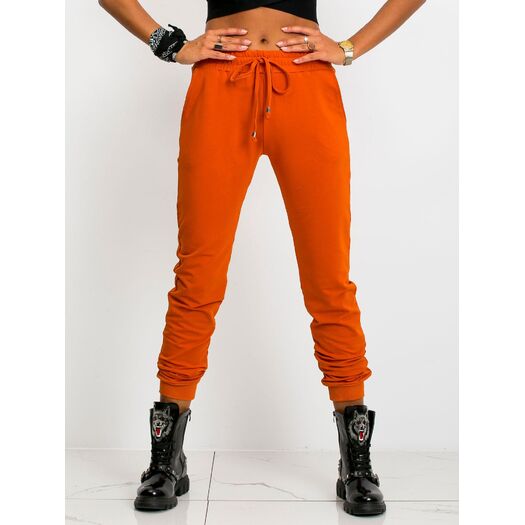 Spodnie dresowe-RV-DR-5040.07X-ciemny pomarańczowy