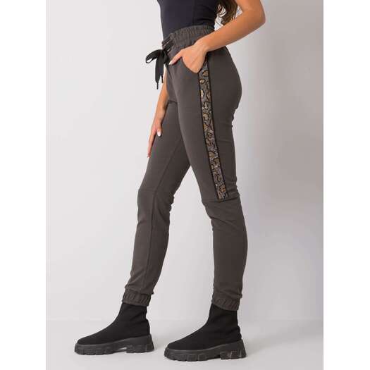 Spodnie dresowe-RV-DR-6891.54-ciemny khaki