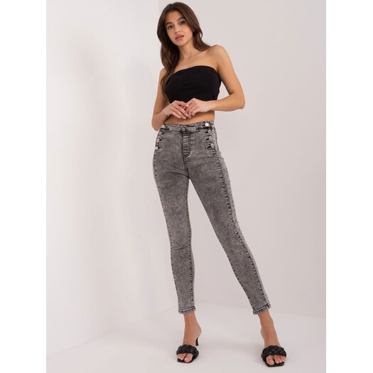 Spodnie jeans-NM-SP-M516.38P-ciemny szary