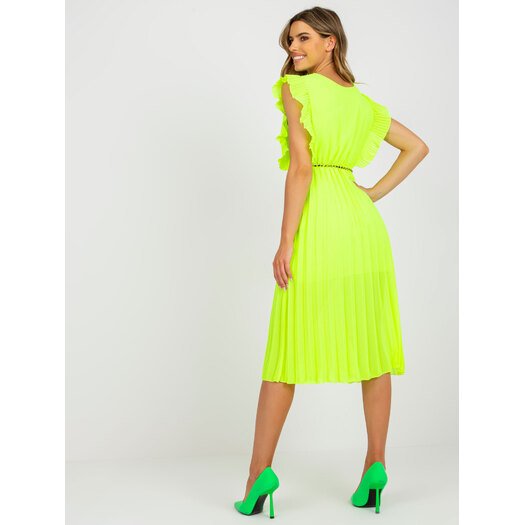 Suknelė-DHJ-SK-1155.85-fluo geltona 5