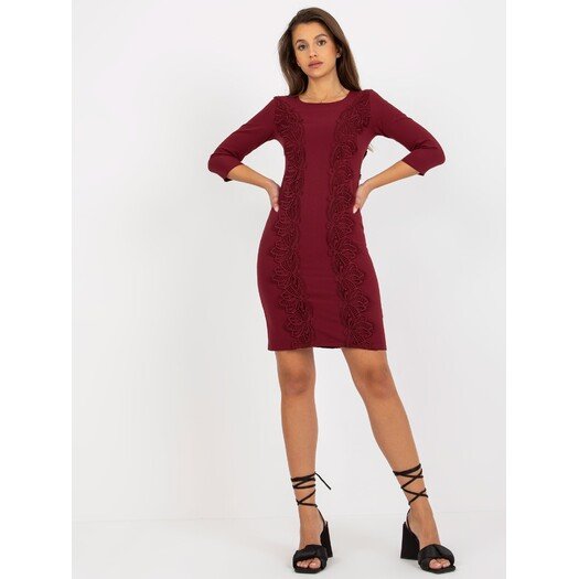 Suknelė-LK-SK-506559.47-bordo 4
