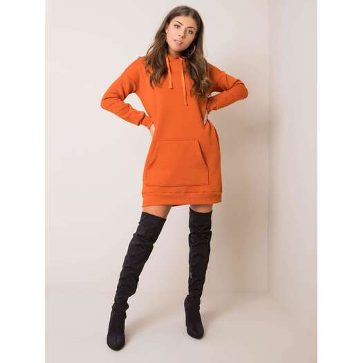 Sukienka-RV-SK-5833.97P-ciemny pomarańczowy