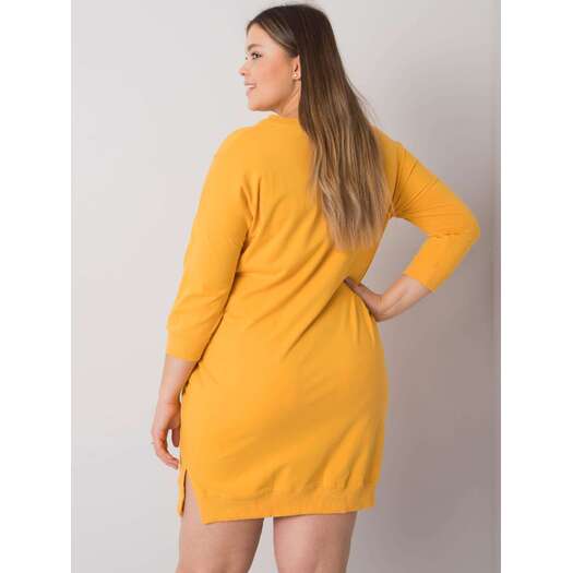 Sukienka-RV-SK-6836.55P-ciemny żółty