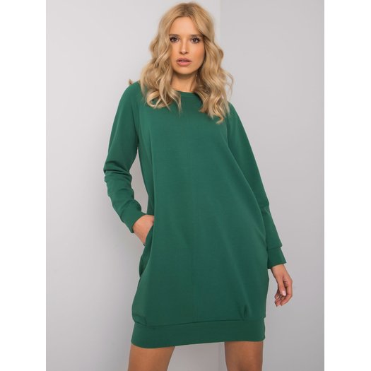 Sukienka-RV-TU-5184.93P-ciemny zielony