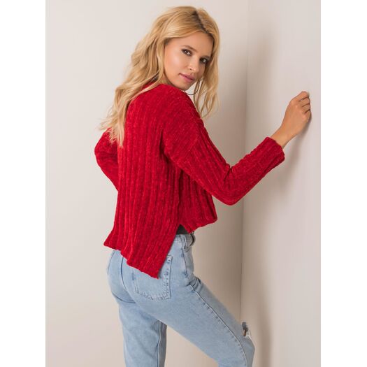 Sweter-19-SW-4557.60-ciemny czerwony