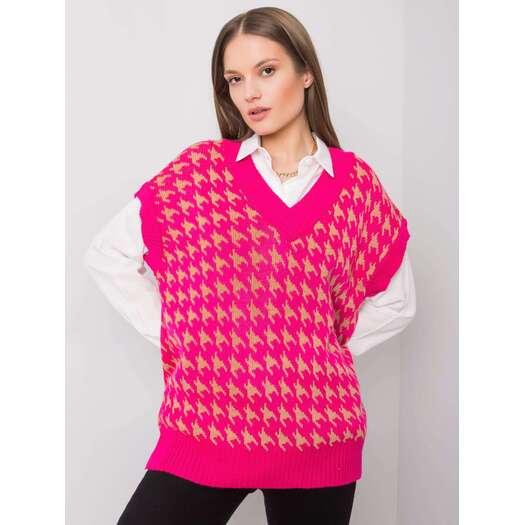 Sweter-269-SW-16500.37-fluo różowy