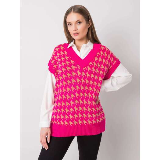 Sweter-269-SW-16500.37-fluo różowy