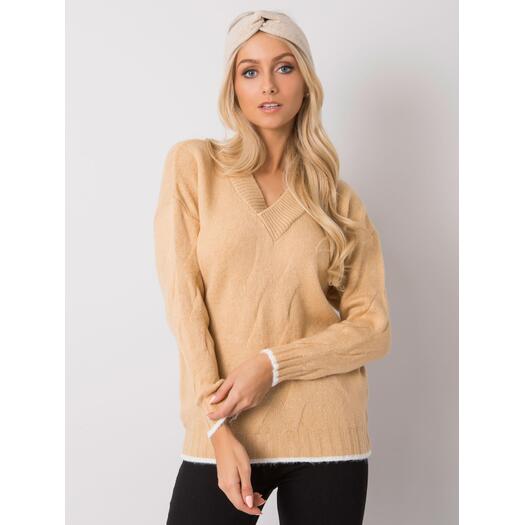 Sweter-ASM-SW-7433.96-camelowy