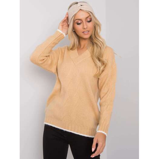 Sweter-ASM-SW-7433.96-camelowy