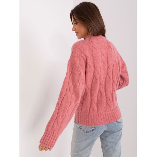 Sweter-AT-SW-0146.10P-różowy