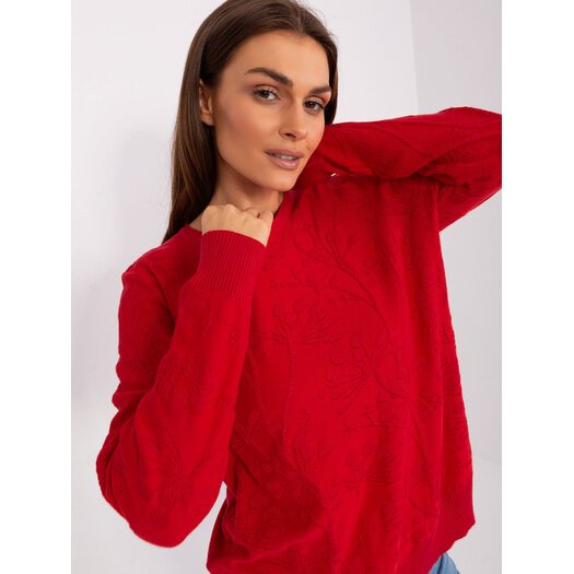 Sweter-AT-SW-2231.99P-czerwony