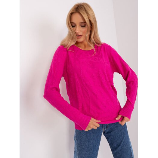 Sweter-AT-SW-2231.99P-fuksjowy