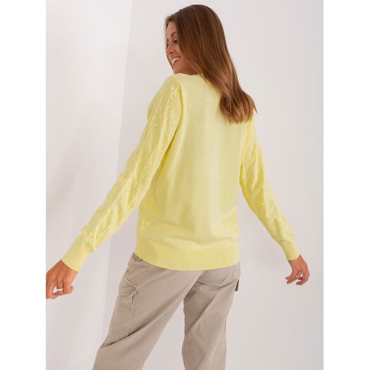 Sweter-AT-SW-2231.99P-jasny żółty