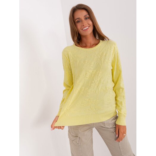 Sweter-AT-SW-2231.99P-jasny żółty