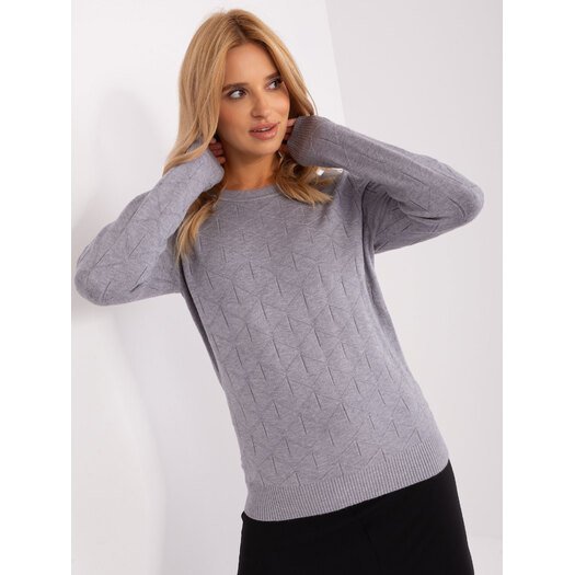 Sweter-AT-SW-232901.25X-szary