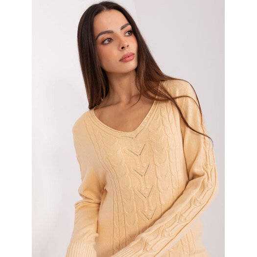 Sweter-AT-SW-2329.98P-beżowy