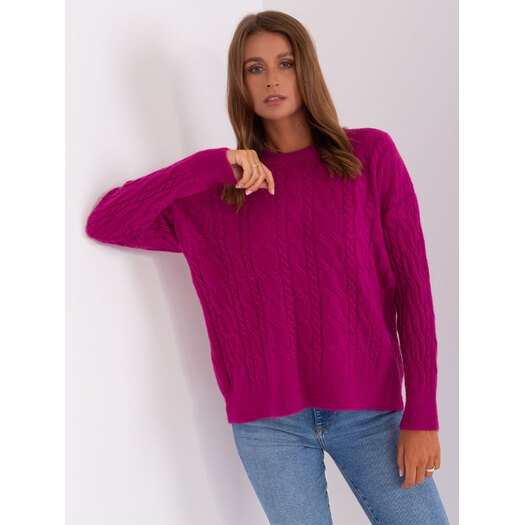Sweter-AT-SW-2335.27-fioletowy