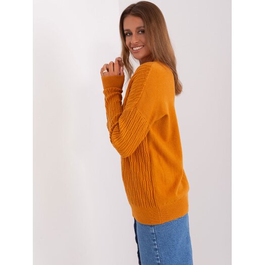 Sweter-AT-SW-2338.14P-jasny pomarańczowy
