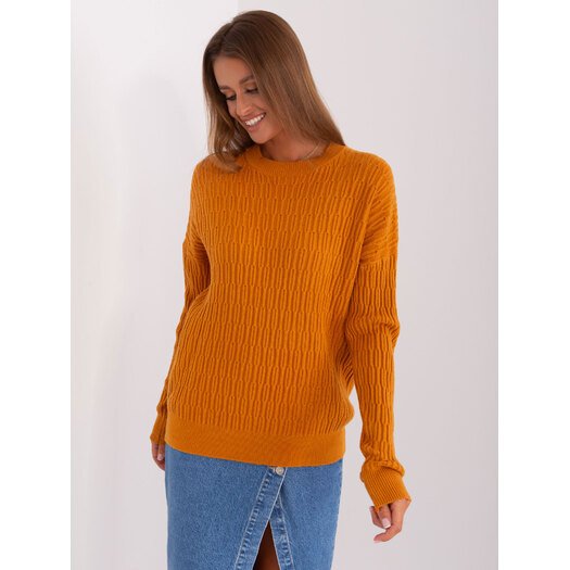 Sweter-AT-SW-2338.14P-jasny pomarańczowy