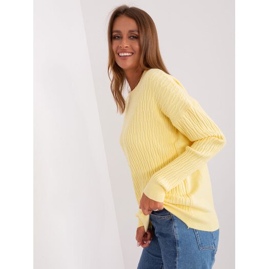 Sweter-AT-SW-2338.14P-jasny żółty