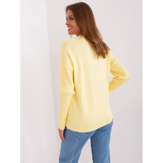Sweter-AT-SW-2338.14P-jasny żółty