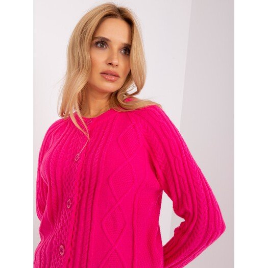 Sweter-AT-SW-2346-2.99P-ciemny różowy