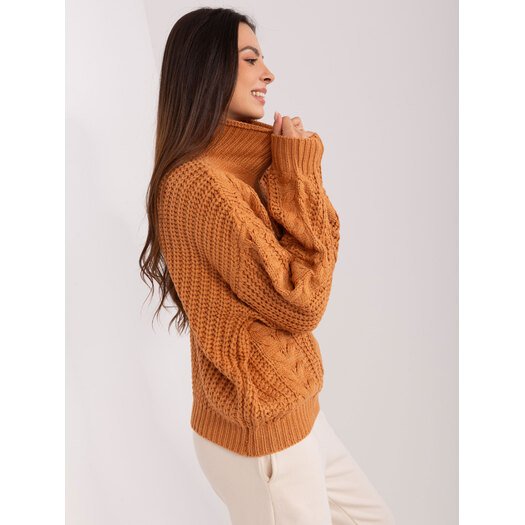 Sweter-AT-SW-2350.91P-jasny brązowy