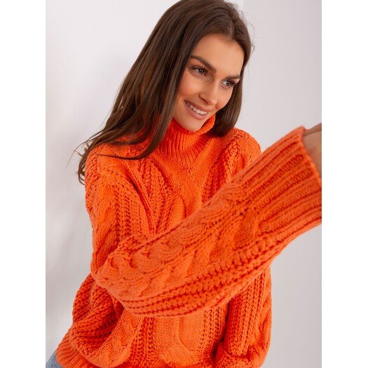 Sweter-AT-SW-2350.91P-pomarańczowy