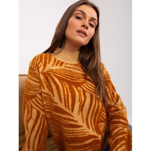 Sweter-AT-SW-2357.96-camelowy