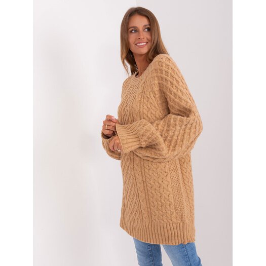 Sweter-AT-SW-2367-2.64P-camelowy