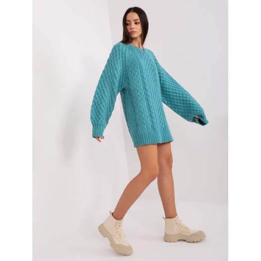 Sweter-AT-SW-2367-2.64P-turkusowy